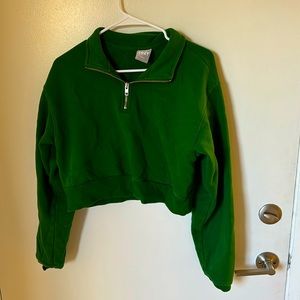 TNA cropped half zip jacket